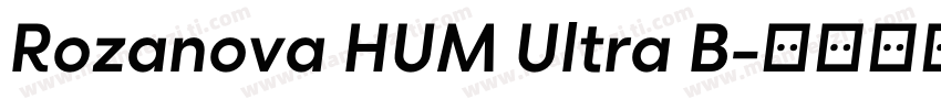 Rozanova HUM Ultra B字体转换